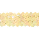 3 soros irizáló elasztikus flitterbortni, 3 cm széles - BEIGE
